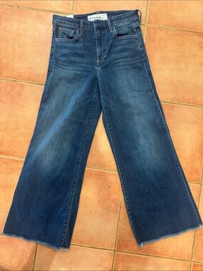 Frank & Eileen Dark Blue Wide-Leg Jeans